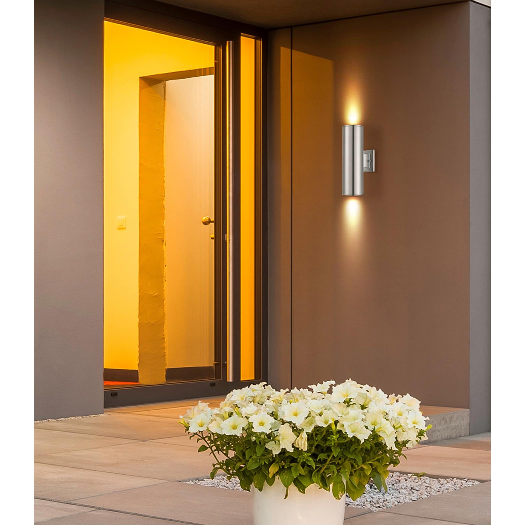 Eglo Ascoli 2-Light Stainless Steel Outdoor Sconce