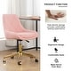 preview thumbnail 40 of 43, Modern Teddy Fleece Fabric with Metal Legs with Lift Adjustment, Swivel Office Chair