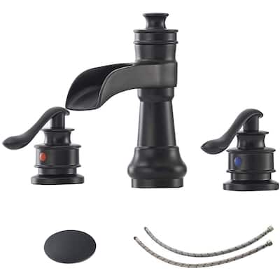 WIZ 8 in. Waterfall Widespread 2-Handle Bathroom Faucet