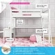 preview thumbnail 2 of 7, Max and Lily Twin-Size High Loft Bed with Desk
