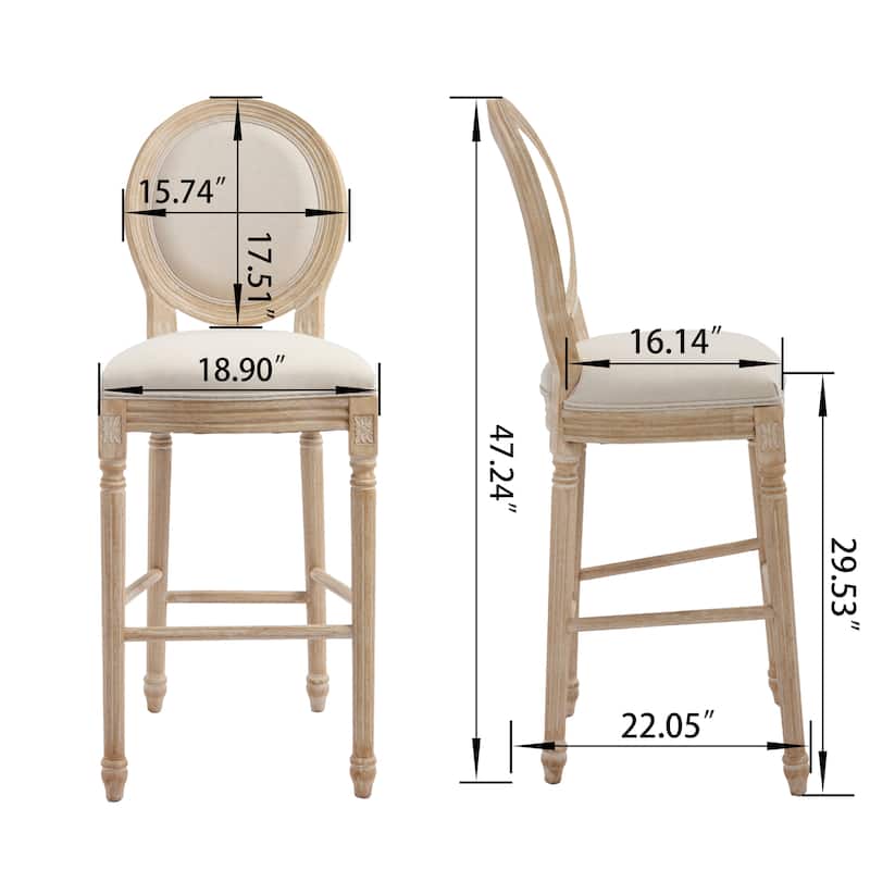 Upholstered Counter Height Chairs Side Chairs Set of 2