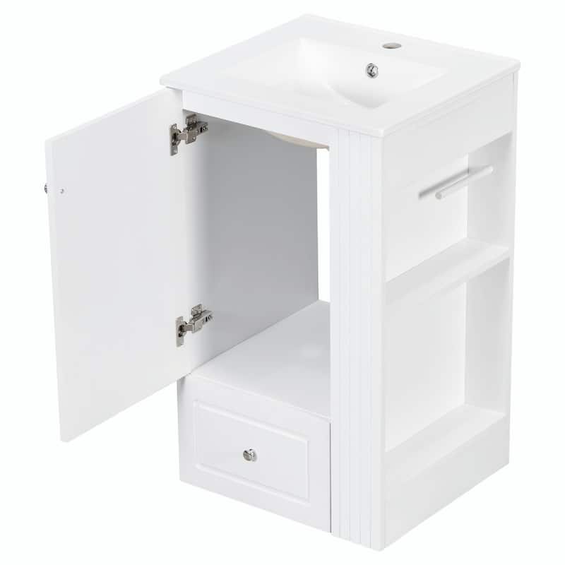 20" Freestanding Bathroom Vanity with Ceramic Sink