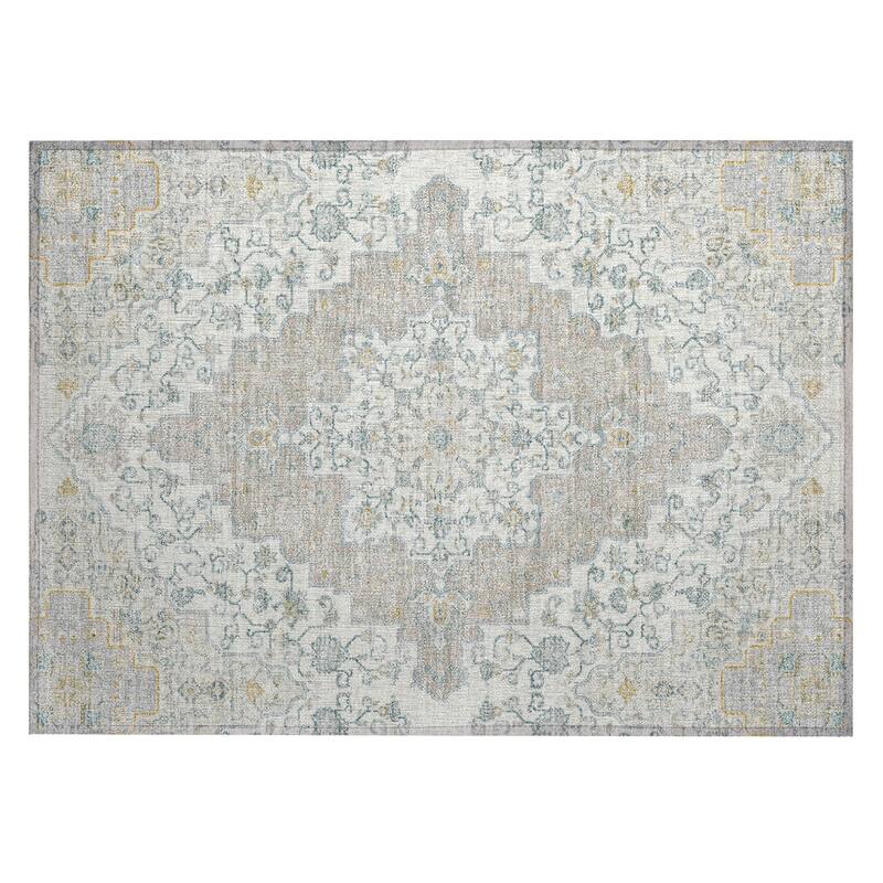 Machine Washable Indoor/ Outdoor Traditional Karachy Chantille Rug