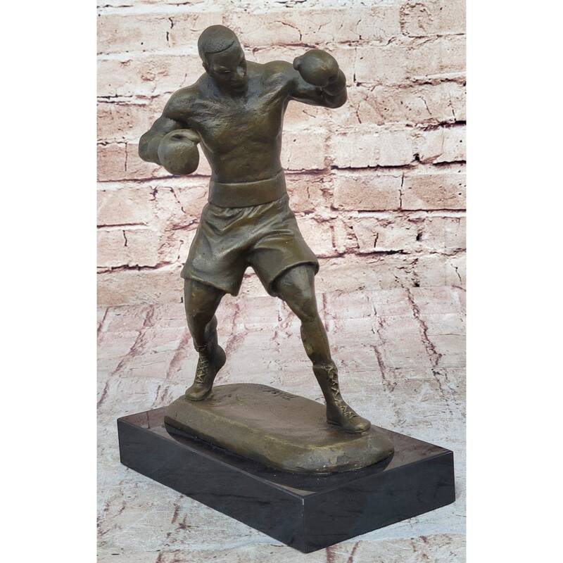Mike Tyson Boxing Champ Boxer Bronze Sculpture Marble Base Statue Figurine Sale
