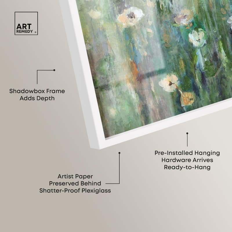 Harmony Green I Shadowbox by Art Remedy