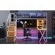 preview thumbnail 9 of 16, Twin Size Metal Loft Bed with Built-in Work Station, Wardrobe, Storage Staircase and LED, Loft Bed Frame, No Box Spring Needed