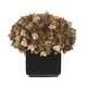 preview thumbnail 6 of 21, Faux Hydrangea in Small Black Cube Ceramic Vase