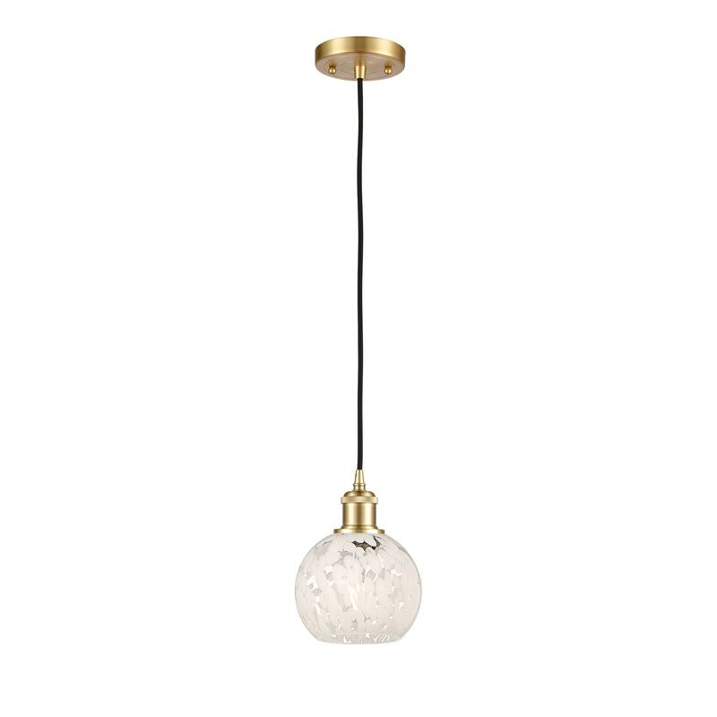 Innovations Lighting 516-1P-8-6 White Mouchette Pendant White