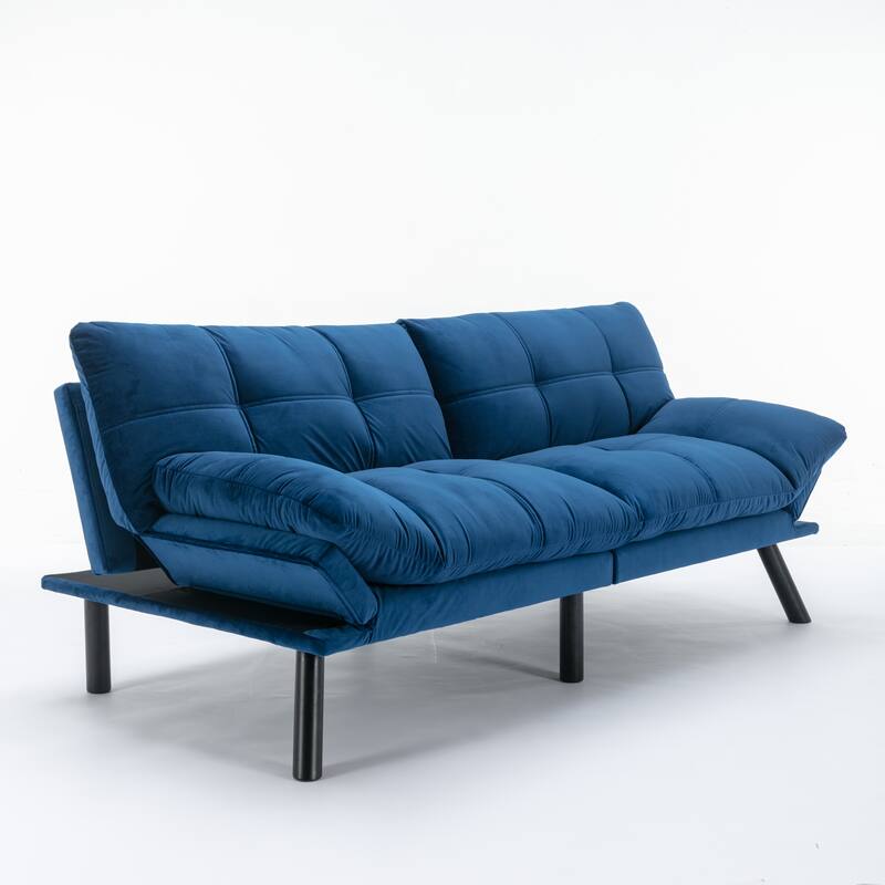 Roomfitters Modern Convertible Sofa Bed, Folding Futon Couch with Adjustable Backrest, Compact Upholstered Sleeper