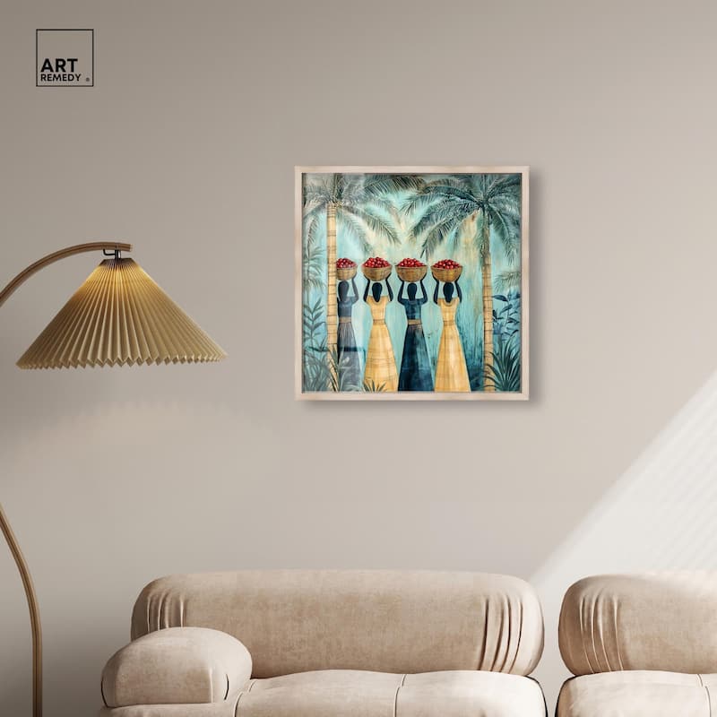 Walk Under Palms Shadowbox by Art Remedy