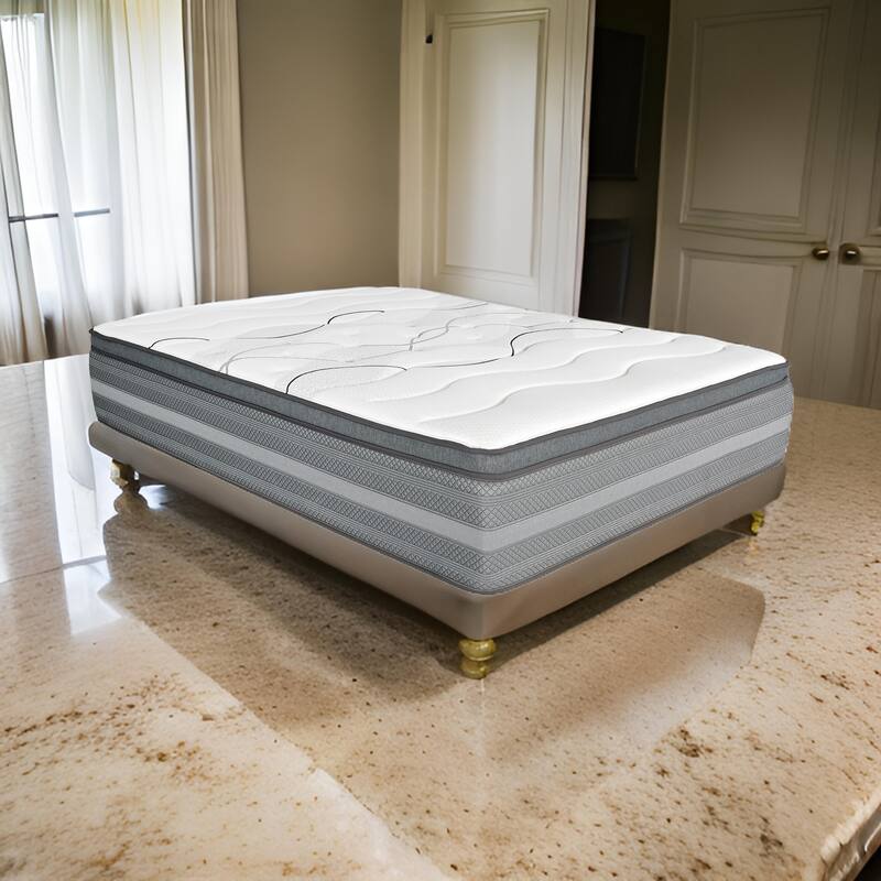 Dani 14 Inch Full Size Mattress, Pocket Coil Hybrid and Foam Layers