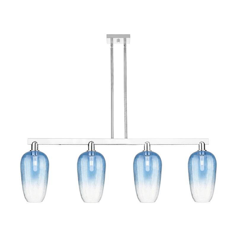 Innovations Lighting 716-4I-16-48 Brookhaven Flute Linear Brookhaven - Polished Chrome / Sapphire Blue