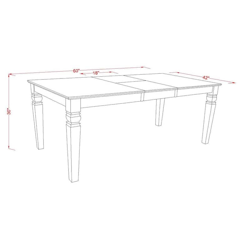 East West Furniture Dining Set Includes a Rectangular Table and Stackable Kitchen Chairs, Black (Pieces & Seat Type Options)