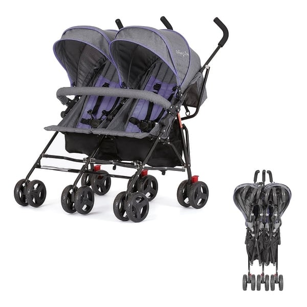 slide 2 of 6, Dream On Me Volgo Twin Umbrella Stroller