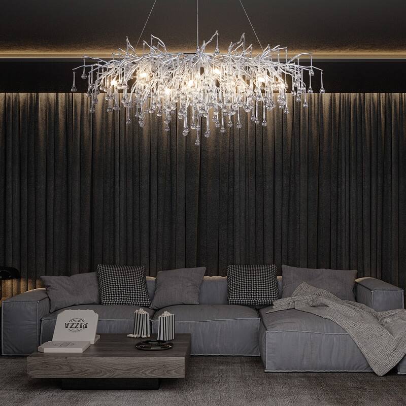 KAYLA 47in-13Light Modern Indoor Crystal Chandelier