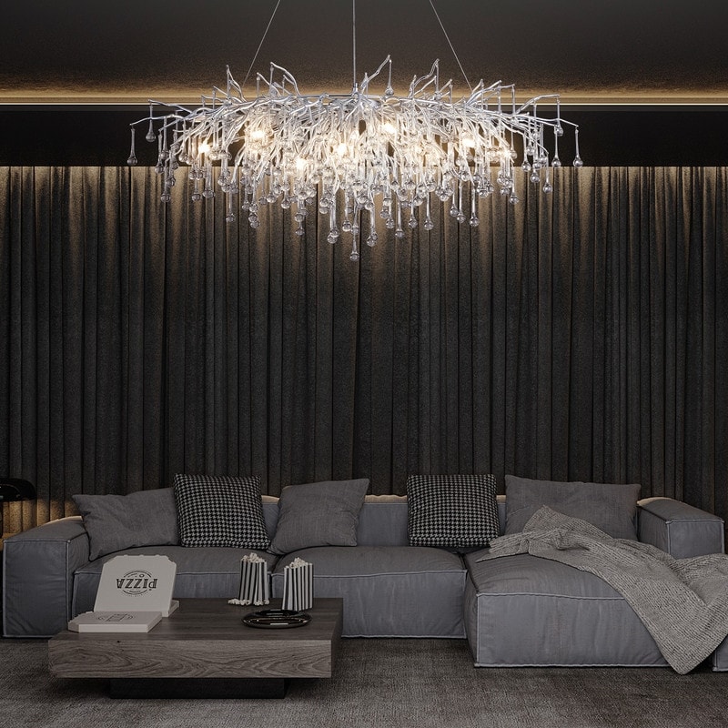 KAYLA 47in-13Light Modern Indoor Crystal Chandelier - On Sale