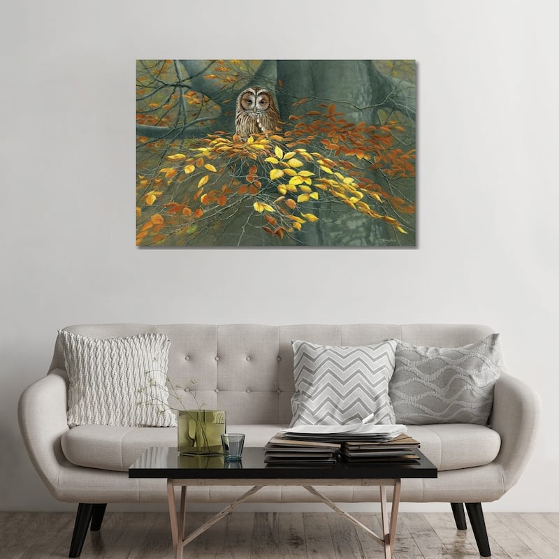iCanvas "Tawny Owl Autumn" by Jeremy Paul Canvas Print - 32x48x1.5