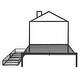 preview thumbnail 38 of 43, Full Size House Shaped Metal Platform Bed with Drawers