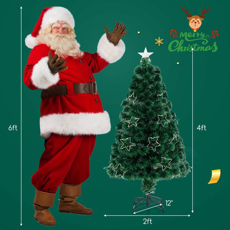 Costway 4/5/6/7 FT Artificial Xmas Tree with 130/170/230/270 Branch