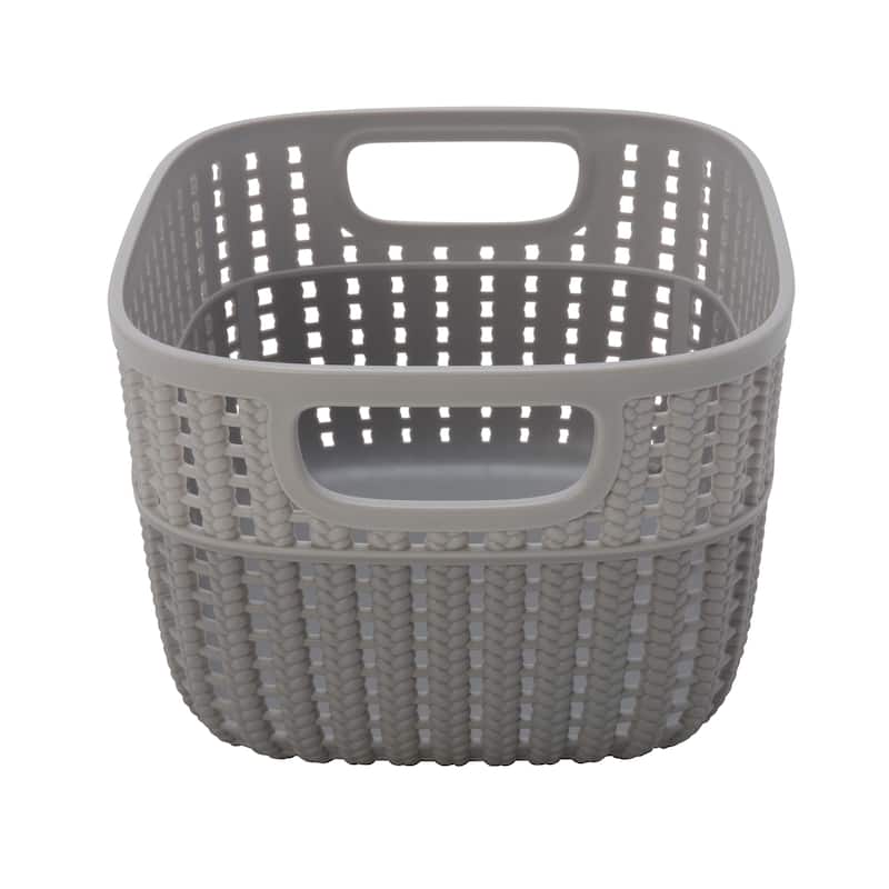 Simplify 2-Tone Decorative Small Storage Basket