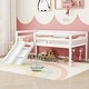 preview thumbnail 1 of 16, Twin Pine Low Loft Bed with Slide & Ladder White