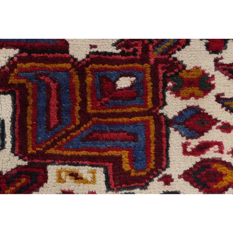 Hand Knotted Oriental 100% Wool Carpet Traditional Medallion Red Heriz Area Rug - 12' 7'' X 9' 8''