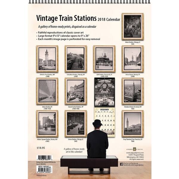 Shop Train Stations Vintage Poster Wall Calendar Trains By Asgard