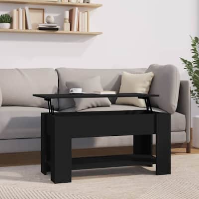 vidaXL Coffee Table Lift Top End Table Accent Side Sofa Table Engineered Wood - 39.8" x 19.3" x 20.5"