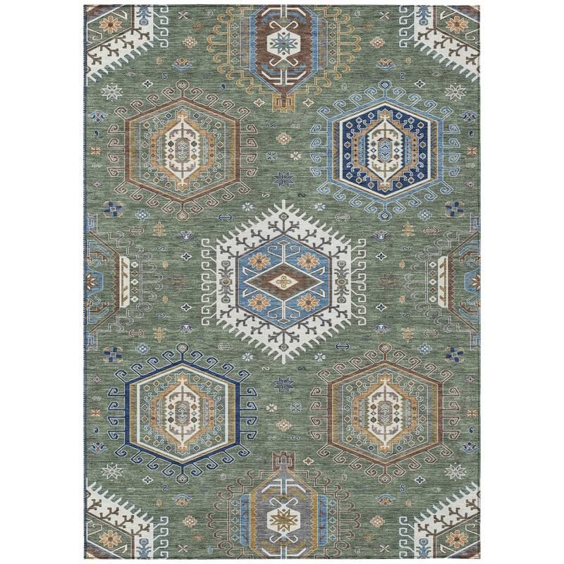 Machine Washable Indoor/ Outdoor Global Akron Chantille Rug