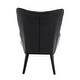 preview thumbnail 23 of 62, Fabric Upholstered Tufted Wingback Living Room Chair With Wooden Legs