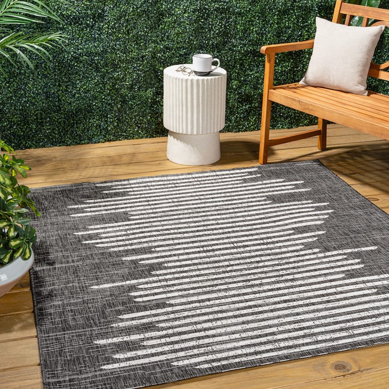 JONATHAN Y Colonia Berber Stripe Geometric Indoor/Outdoor Area Rug