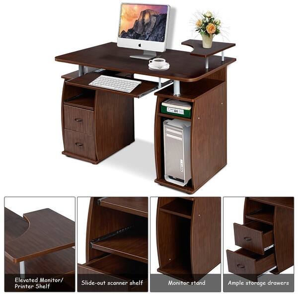 Shop Costway Computer Pc Desk Work Station Office Home