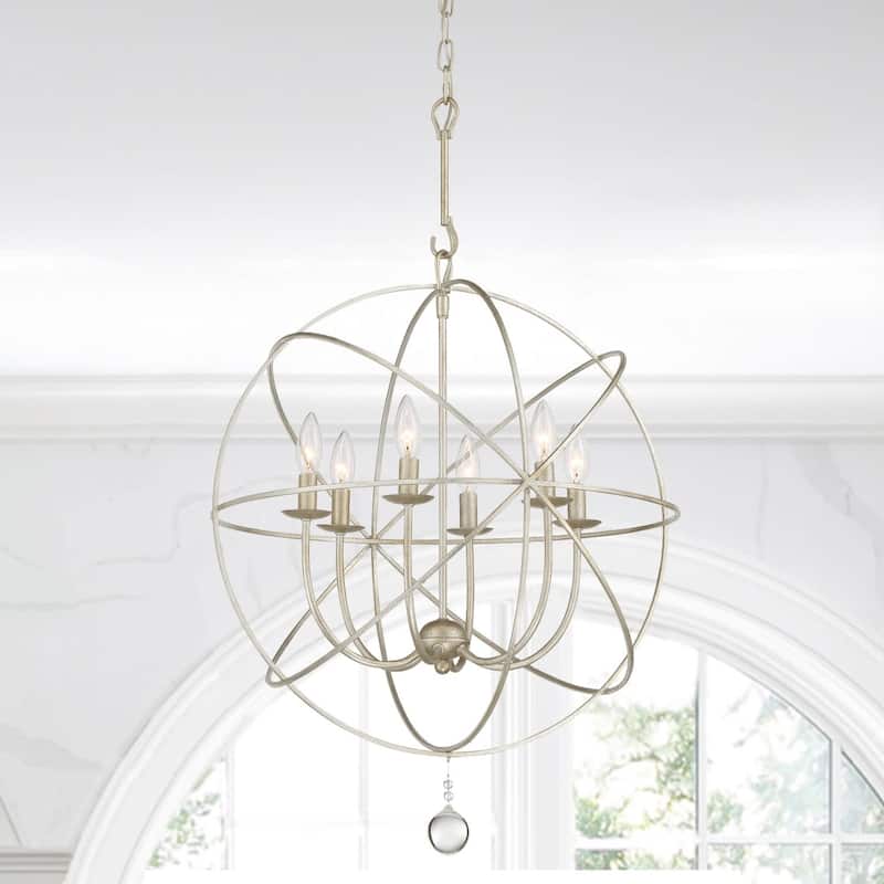 Crystorama Lighting Group Solaris 6 Light 22-1/2" Wide Cage Chandelier