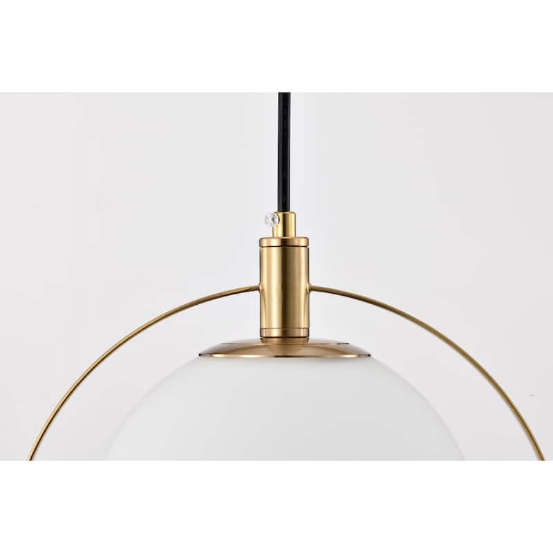 Pavlina 11 Inch Opaque Orb Glass Pendant 1 Light
