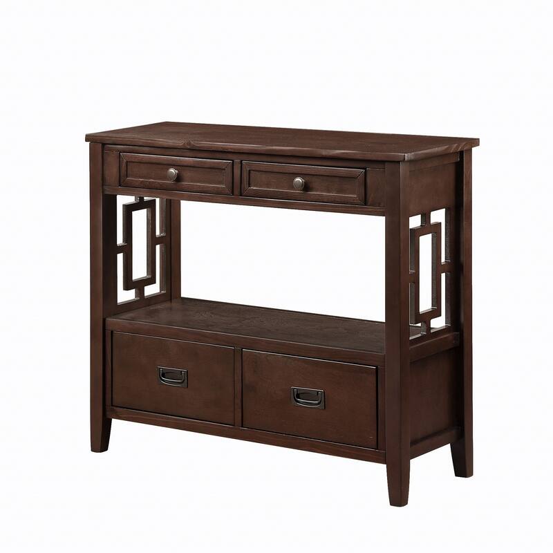 36-inch Modern Multifunctional Solid Pine Console Table