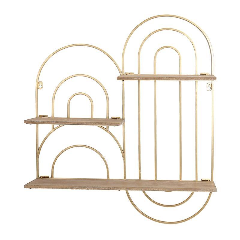 Ovella Oval Metal Modern Tiered Wall Shelf - 29"H x 24"W x 5.5"D