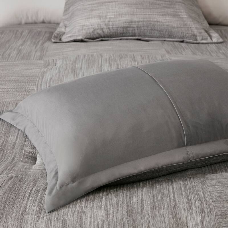 Madison Park Clayton 7 Piece Printed Seersucker Comforter Set