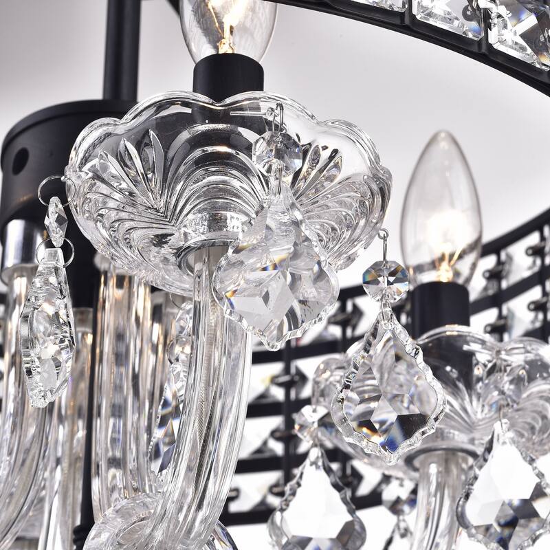Antares 4-Light Black Semi-Flush Mount