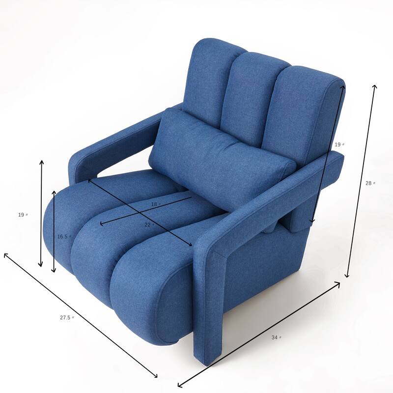 Living Room Decorative Chair Single Sofa Chair, Stylish Club Chair Padded Chair Lounge Chair with Armrests