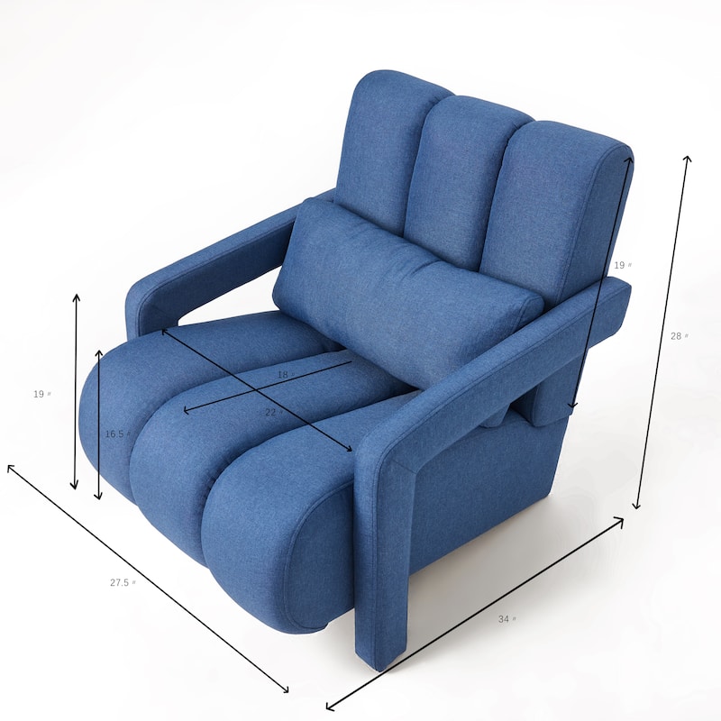 Modern Upholstered accent chair with a pillow