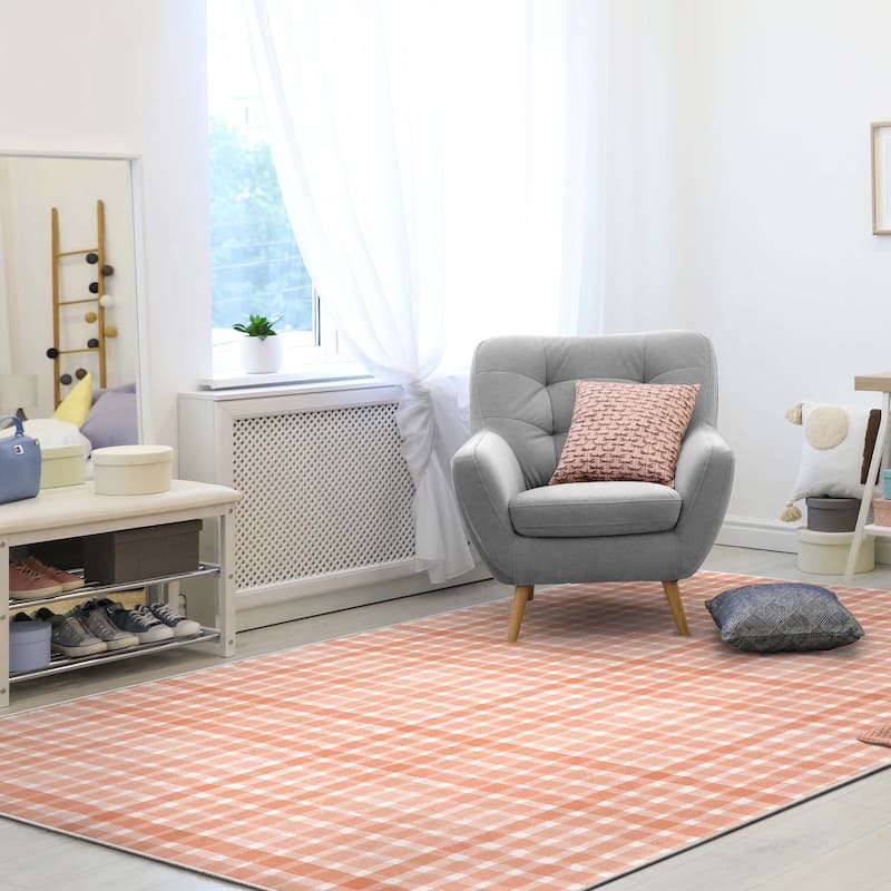 Crayola Geometric Plaid Area Rug By Well Woven