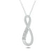 preview thumbnail 1 of 3, Cali Trove Diamond Accent Infinity Pendant In Sterling Silver