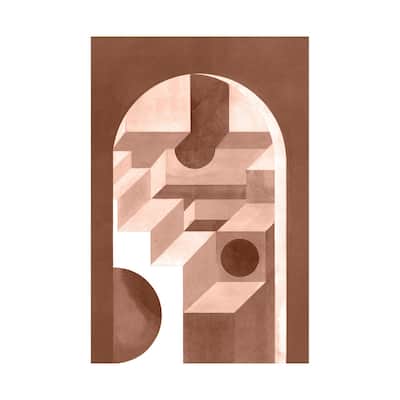 Labyrinth II Burnt Orange (40 x 60) Canvas Art Print