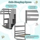 preview thumbnail 2 of 6, Solid Wood Bunk Bed Twin Over Twin Bed w/ Storage Stairs & Drawers