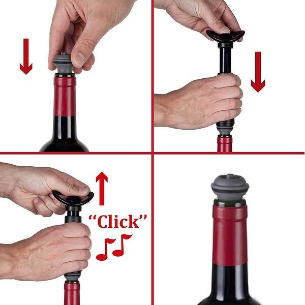 Vacu Vin Wine Saver Pump With 1 Stopper Stainless Steel