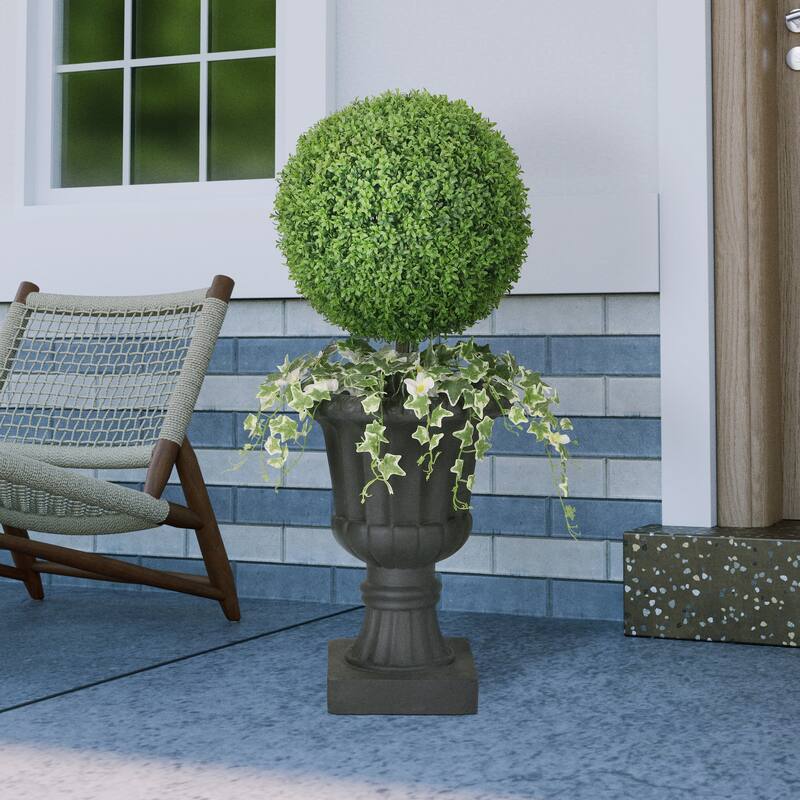Puleo International 41" Topiary Boxwood Artificial Tree