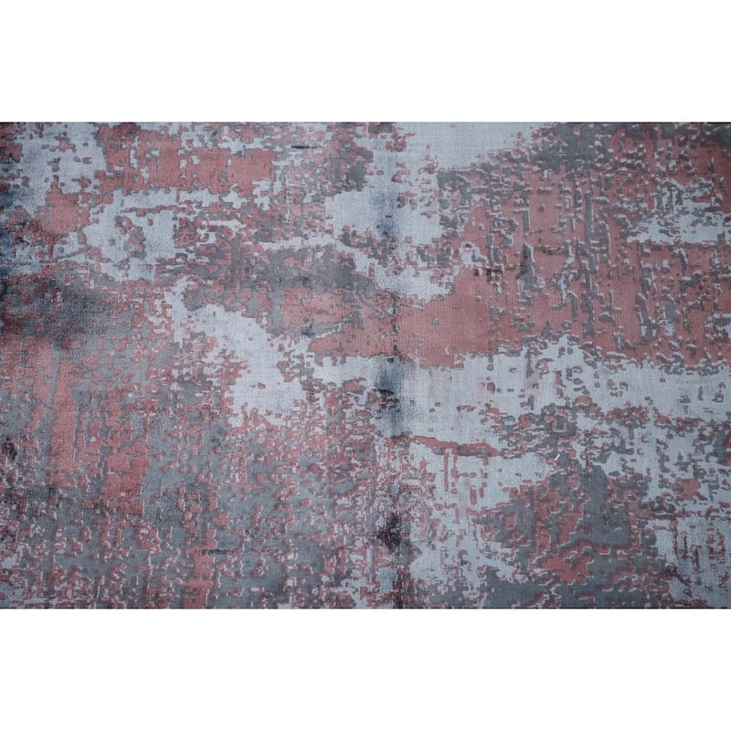 All-Over Abstract Modern Area Rug Handmade Wool Carpet - 4'5"x 6'7"