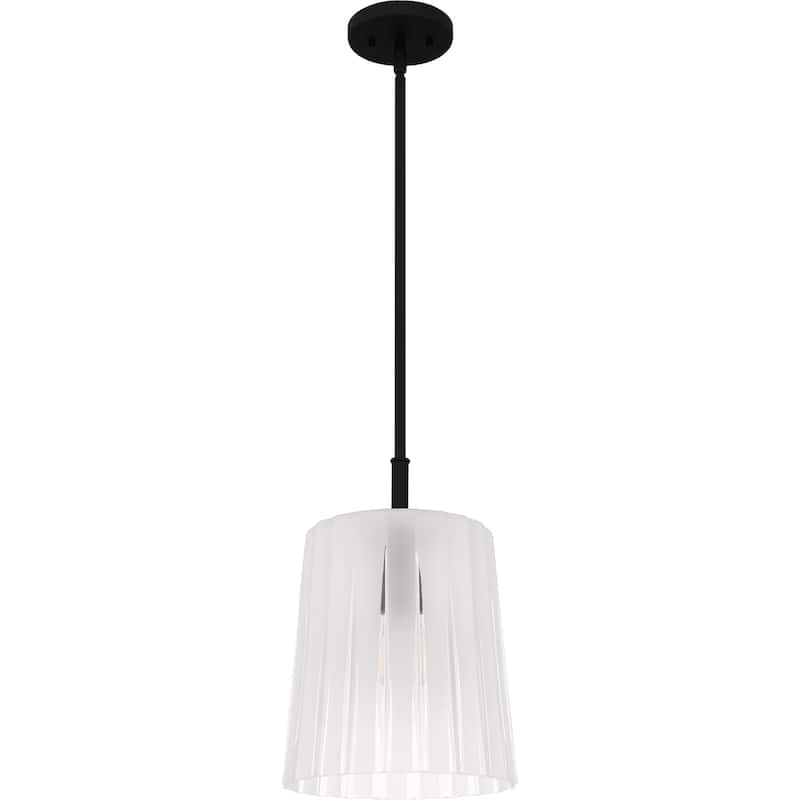 Gray 1-Light Matte Black Mini Pendant