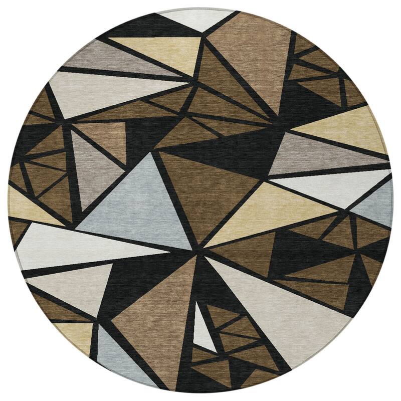 HomeRoots Geometric Transitional Rectangle Outdoor Rug