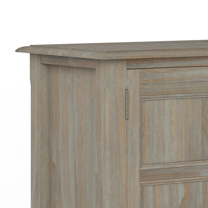 WYNDENHALL Portland SOLID WOOD 30 inch Wide Transitional Low Storage Cabinet - 30"w x 14"d x 31"h